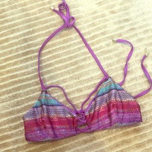 Beach Bunny NWOT Purple Chevron Bikini Top